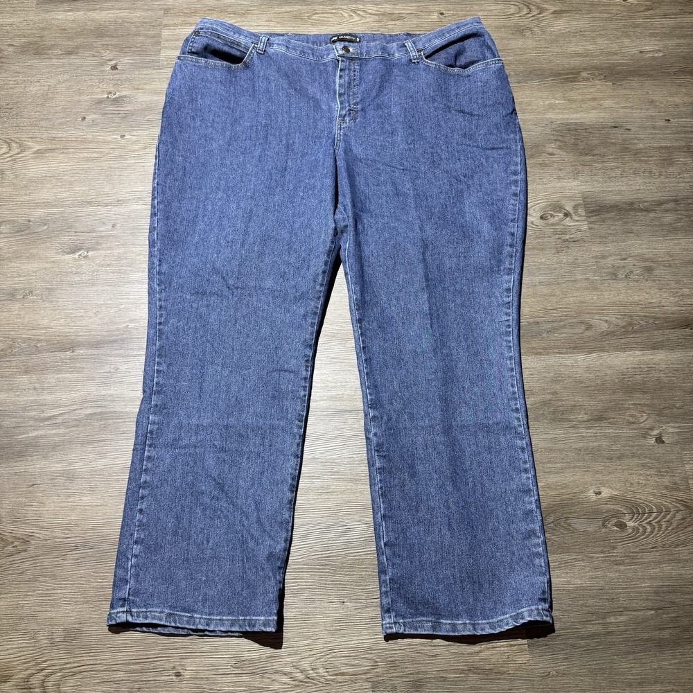 Lee Women's Relaxed Fit Blue Jeans Plus Size 24W Medium Straight Leg Denim